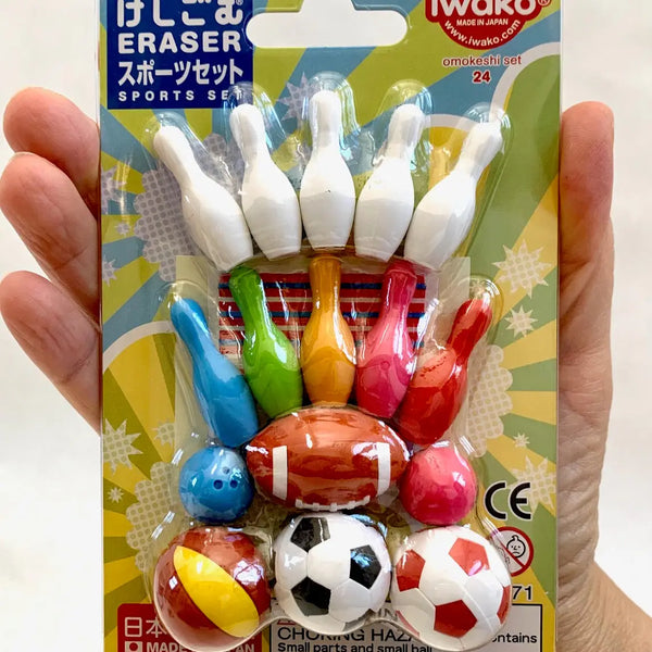 Iwako Sports Eraser Card - Where The Sidewalk Ends Toy Shop