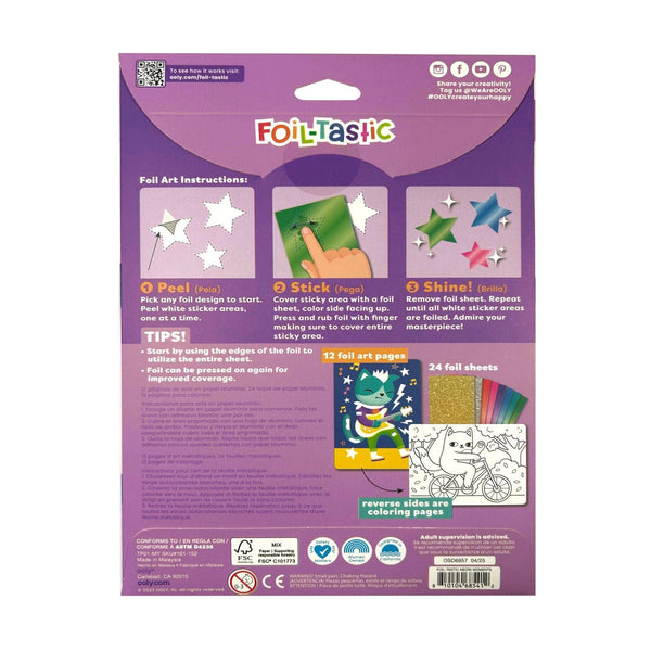 Foil-tastic: Foil Art & Coloring Fun - Meow Moments (36 PC Set) - Where The Sidewalk Ends Toy Shop