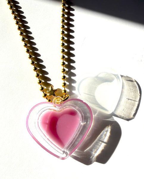 "Lip Gloss Heart" Necklace