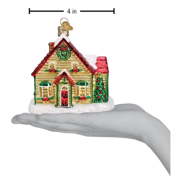 Christmas Cottage Ornament - Where The Sidewalk Ends Toy Shop