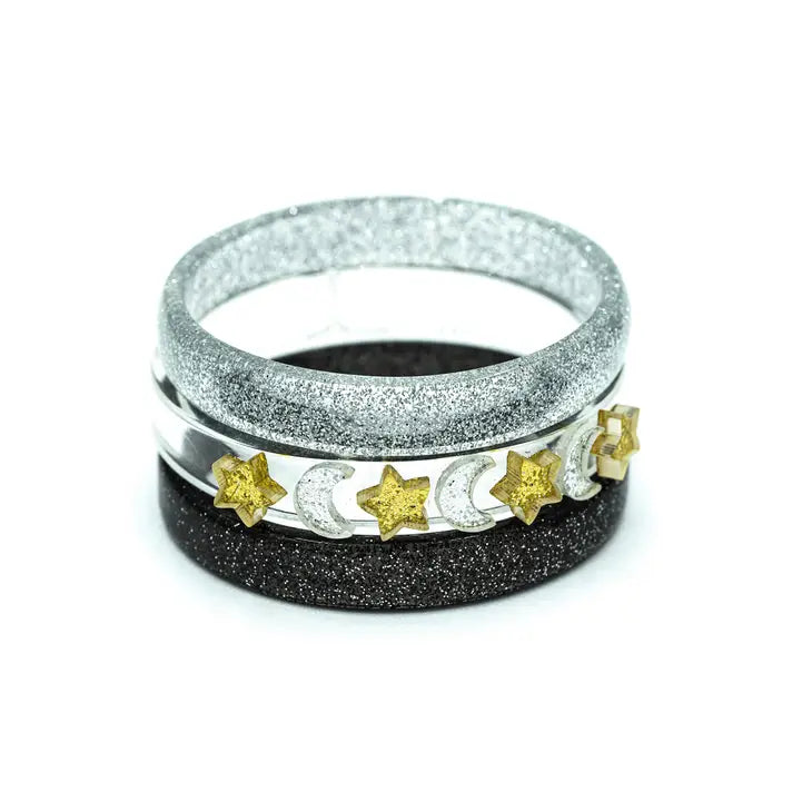 Celestial Glitter Star & Moon Bracelet Set - Where The Sidewalk Ends Toy Shop