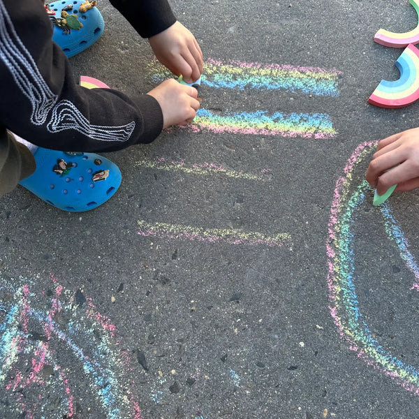 Wee Double Rainbow Connection Sidewalk Chalk