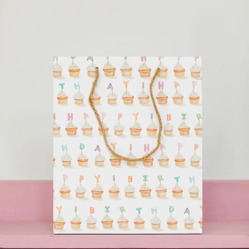 Birthday Cupcakes Gift Bag - Where The Sidewalk Ends Toy Shop