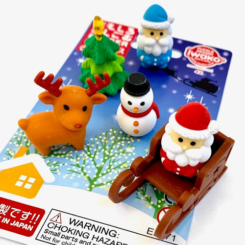 Iwako Christmas Eraser Card