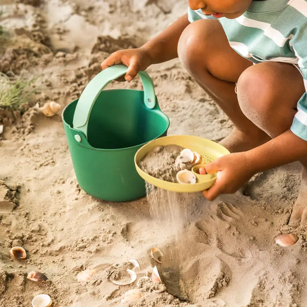 Bucki - Bucket & Sand Sifter. Beach Sand and Pool Toy. - Where The Sidewalk Ends Toy Shop