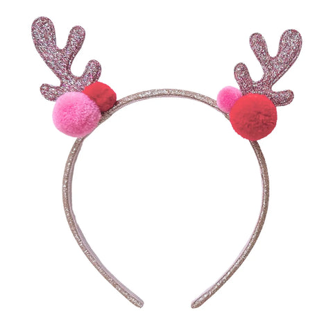Jolly Pom Pom Reindeer Ears Headband - Where The Sidewalk Ends Toy Shop