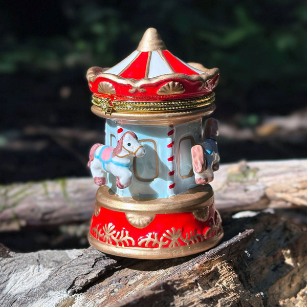Carousel Hand Painted Trinket Box - Where The Sidewalk Ends Toy Shop