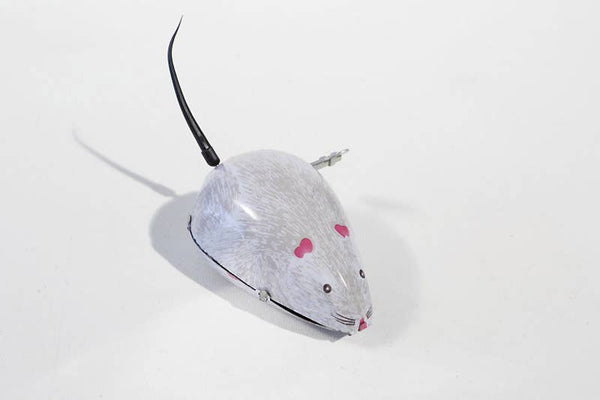 Mouse with wobbly tail, grey, made in China - Where The Sidewalk Ends Toy Shop