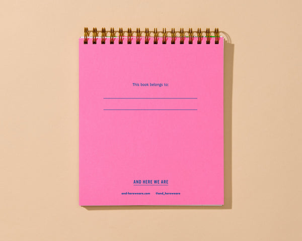 Letterpress Unlined Spiral Notebook—Cherries (Fruit, Cute)