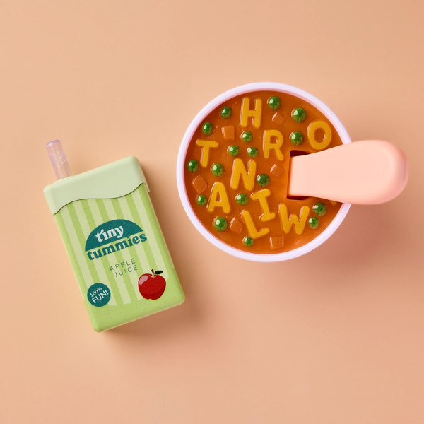 Tiny Tummies Set - Alphabet Soup Bowl and Juice Box - Tiny Harlow
