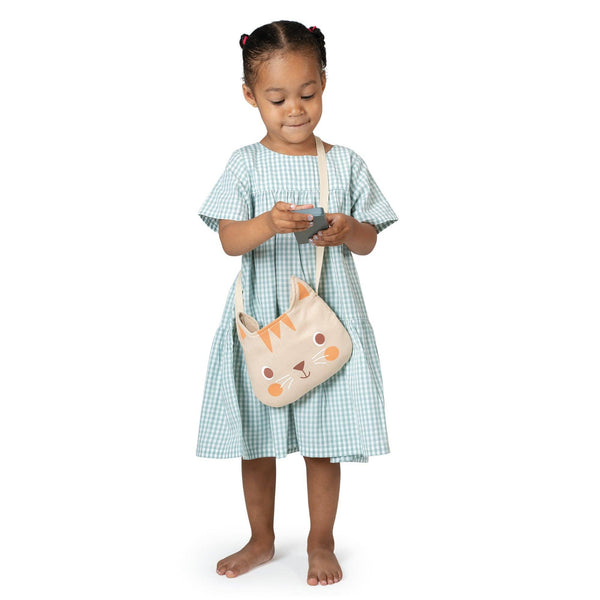 Wooden Kitten Handbag Pretend Play Set
