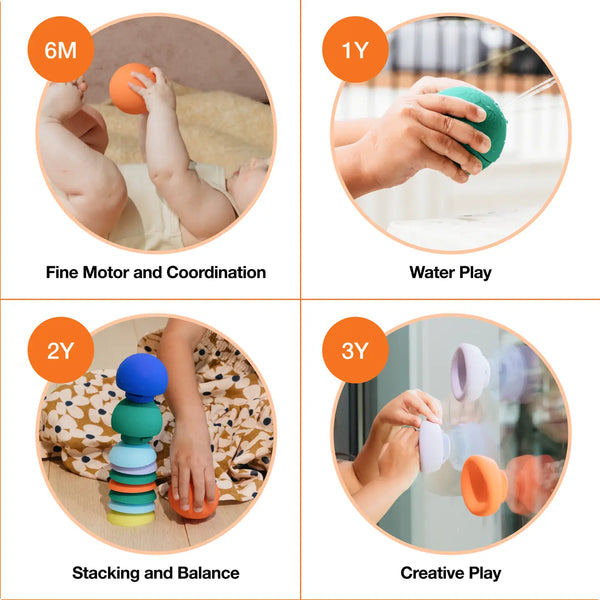 B Is For Ball® - 3-Ball Set_ Montessori-Inspired “L" Box - Where The Sidewalk Ends Toy Shop