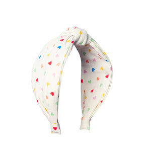 Rainbow Hearts Knotted Headband - Where The Sidewalk Ends Toy Shop