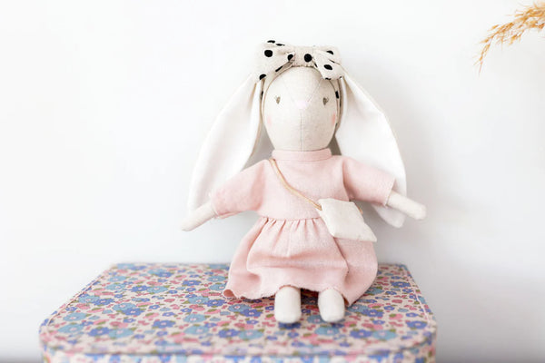 Mini Sofia Bunny 27cm Pink - Where The Sidewalk Ends Toy Shop