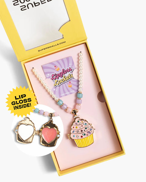 Cupcake Cutie Lipgloss Locket - Where The Sidewalk Ends Toy Shop