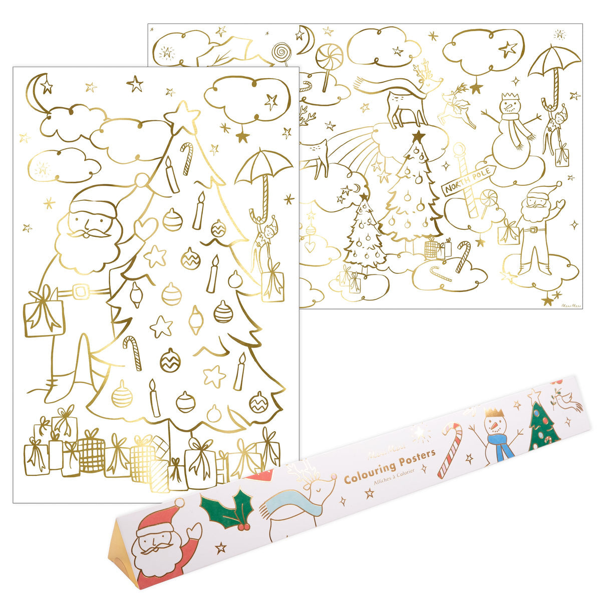 Christmas Colouring Posters X2