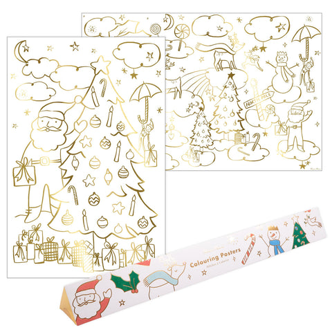Christmas Colouring Posters X2