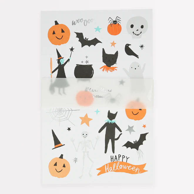 Happy Halloween Tattoo Sheet (x 2 sheets) - Where The Sidewalk Ends Toy Shop