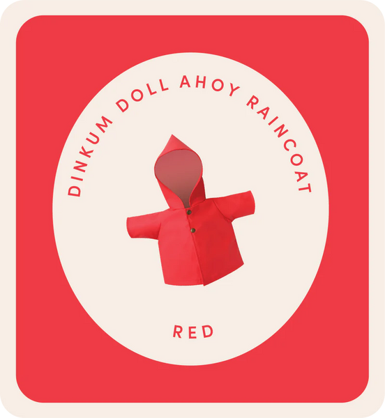 Dinkum Doll Rainy Play Set in Red - Where The Sidewalk Ends Toy Shop