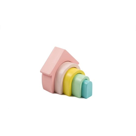 Waldorf Pastel House Stacker - Where The Sidewalk Ends Toy Shop