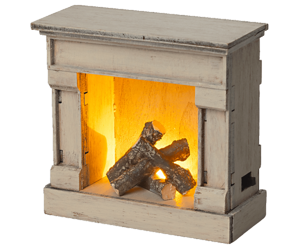 Fireplace, Vintage Off-white - Mouse - Where The Sidewalk Ends Toy Shop