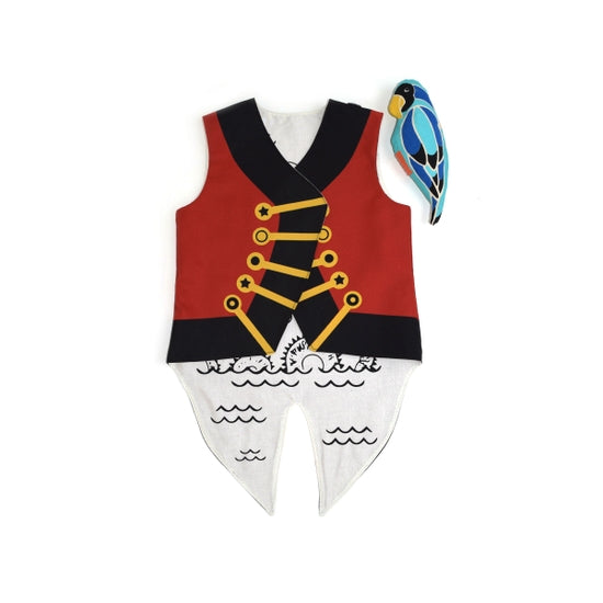 Pirate Vest with Removable Parrot - Where The Sidewalk Ends Toy Shop