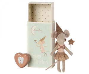 Tooth Fairy Mouse in Matchbox - Rose - Where The Sidewalk Ends Toy Shop
