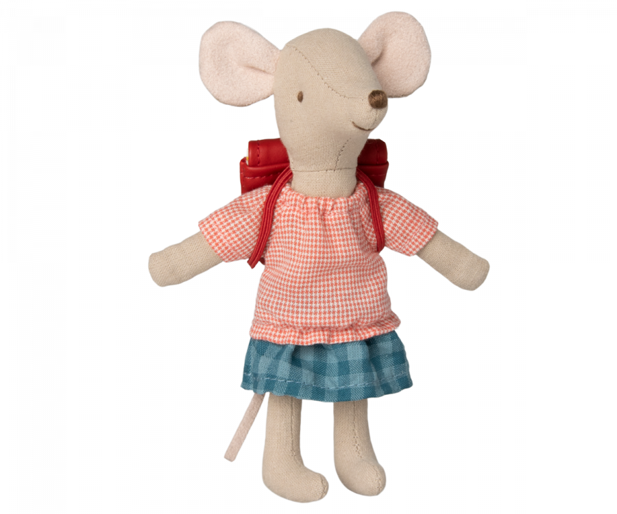 Tricycle mouse, Big sister with bag - Red - Where The Sidewalk Ends Toy Shop