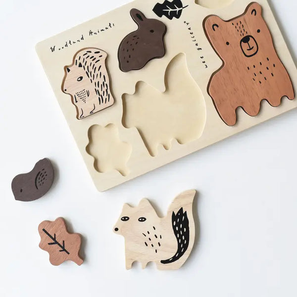 Wooden Tray Puzzle - Woodland Animals - Where The Sidewalk Ends Toy Shop