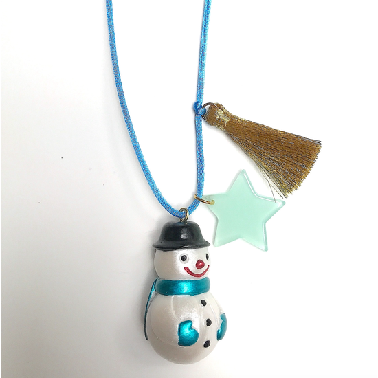 Holiday Snowman Necklace - Where The Sidewalk Ends Toy Shop