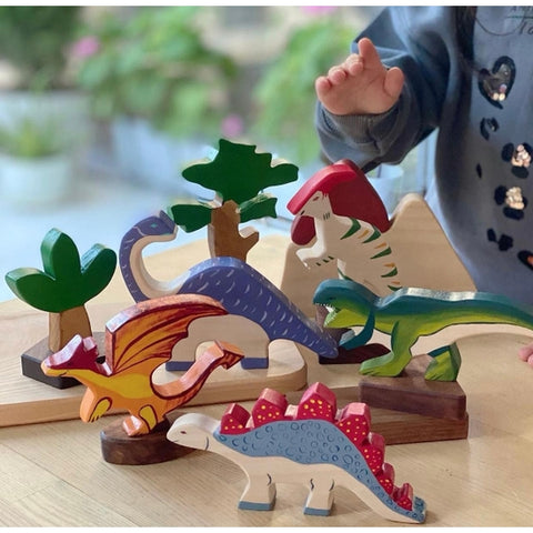Wooden Dinosaurs Set - Where The Sidewalk Ends Toy Shop