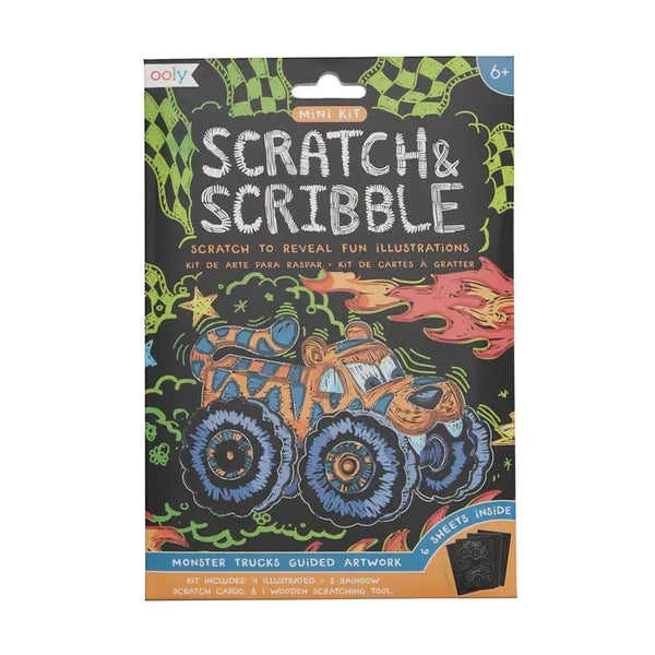 Mini Scratch & Scribble Art Kit: Monster Truck - Where The Sidewalk Ends Toy Shop