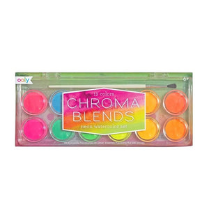 Chroma Blends Neon Watercolor Paint - 13 PC Set - Where The Sidewalk Ends Toy Shop