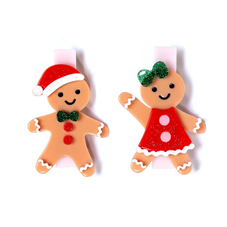 Happy Gingerbread Cookies Alligator Clips - Where The Sidewalk Ends Toy Shop