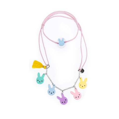 Cute Bunny Pastel Colors Necklace - Where The Sidewalk Ends Toy Shop