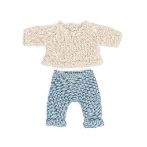 Knitted Doll Outfit 8¼” - Sweater & Trousers - Where The Sidewalk Ends Toy Shop