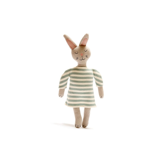 Organic Cotton Knitted Bunny Doll - Where The Sidewalk Ends Toy Shop