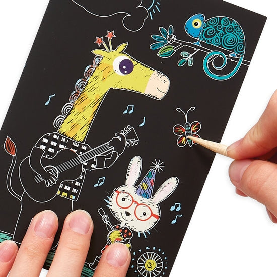 Mini Scratch & Scribble Art Kit: Safari Party - Where The Sidewalk Ends Toy Shop
