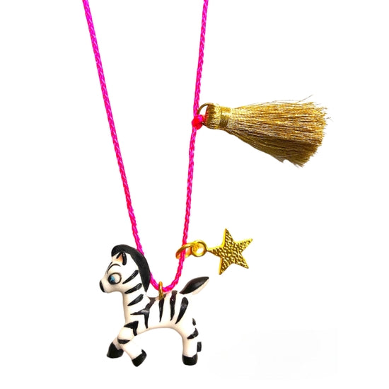 "Zoe The Zebra" Necklace - Where The Sidewalk Ends Toy Shop