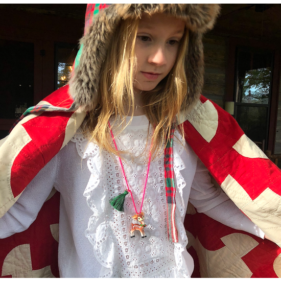 Holiday Reindeer Necklace - Where The Sidewalk Ends Toy Shop
