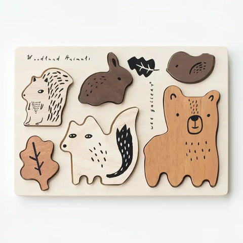 Wooden Tray Puzzle - Woodland Animals - Where The Sidewalk Ends Toy Shop