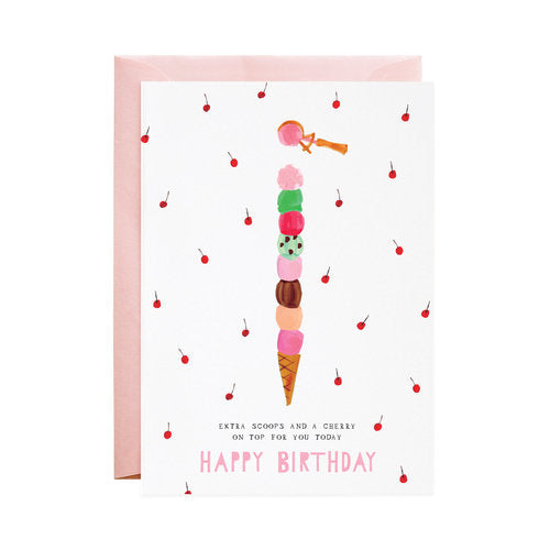 Extra Birthday Scoops Card - Where The Sidewalk Ends Toy Shop