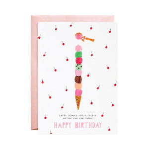 Extra Birthday Scoops Card - Where The Sidewalk Ends Toy Shop