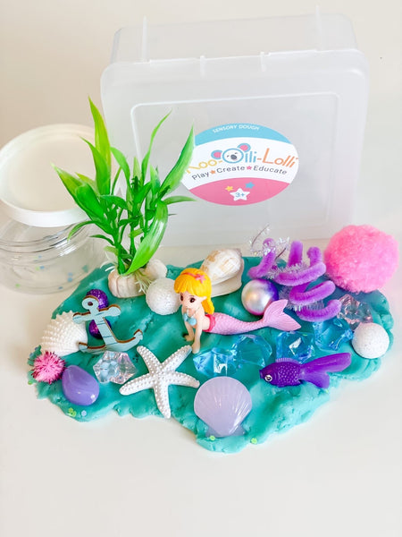 Mermaid Sensory Dough Box - Where The Sidewalk Ends Toy Shop