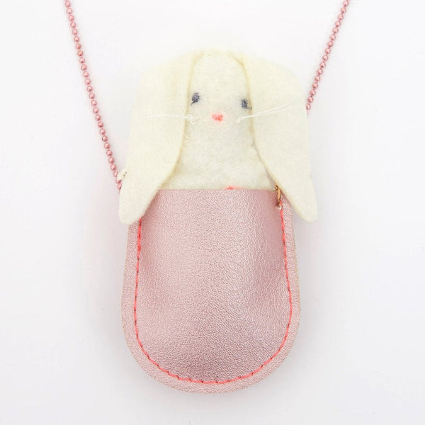 Bunny Pocket Necklace - Where The Sidewalk Ends Toy Shop