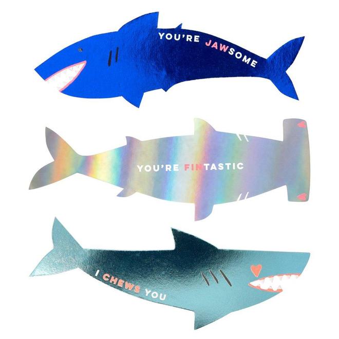 Shark Sticker Love Notes- 20% Off Valentine's Day Cards - Where The Sidewalk Ends Toy Shop