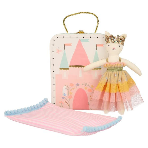 Castle & Princess Cat Mini Suitcase Doll - Where The Sidewalk Ends Toy Shop