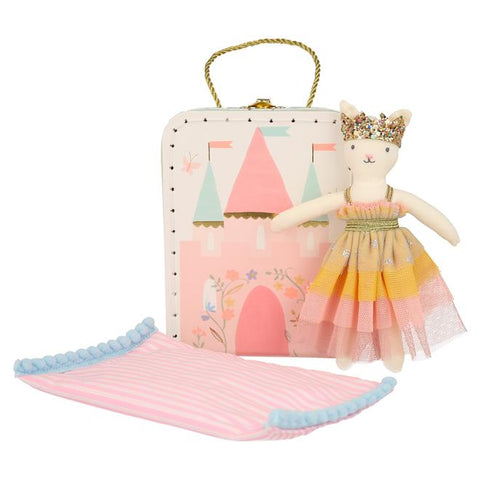 Castle & Princess Cat Mini Suitcase Doll - Where The Sidewalk Ends Toy Shop