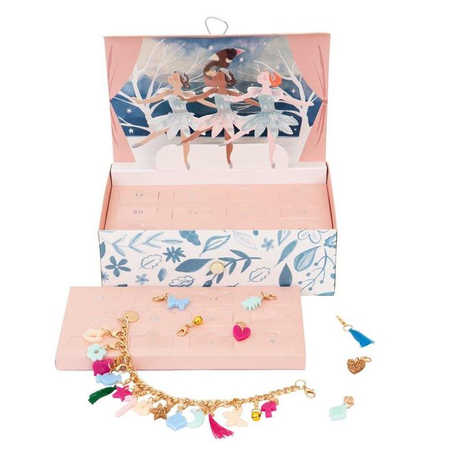 Winter Ballerina Charm Bracelet Advent Calendar Suitcase - Where The Sidewalk Ends Toy Shop