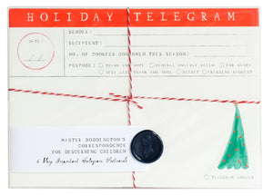 Holiday Telegram Thank You Postcards - Where The Sidewalk Ends Toy Shop